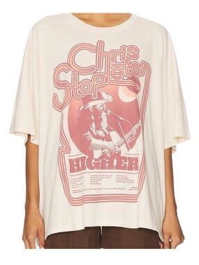 Daydreamer Cream Tee with Dusty Rose Graphic
